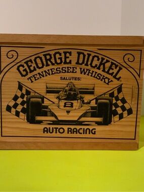 Vintage George Dickel Tennessee Whisky Salutes: AUTO RACING Empty Box